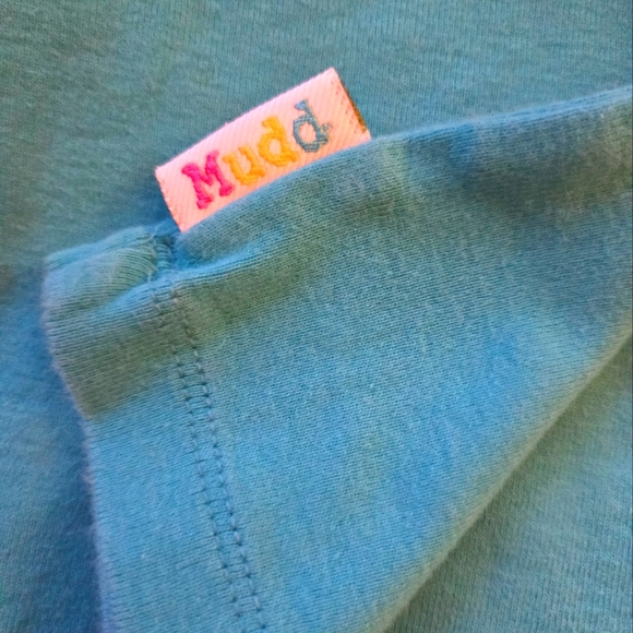 Vintage Y2K early 2000s turquoise Mudd handprint logo graphic t-shirt - Picture 4 of 4